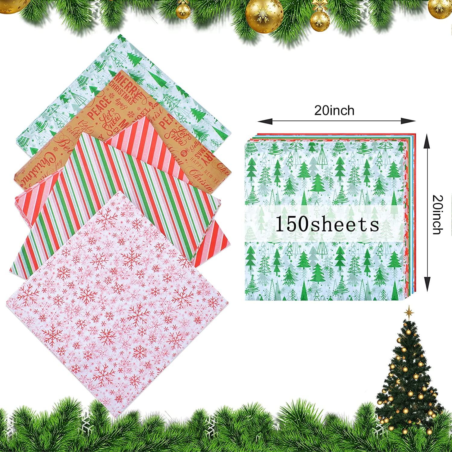 Simetufy 32 Sheets White Tissue Paper – 24 X 36 Inches, Acid Free, For Gift Wrapping, Crafts, Packaging