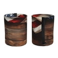 thumbnail image 2 of Easygdp Rustic American Flag Wood Car Trash Can Garbage Car Accessories Trash Can Car Waste Bin for for Driver and Passenger Any Vehicle, 2 of 7