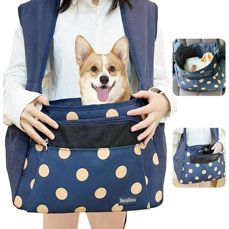 Hgudesign Dog Sling Carrier  Puppy Sling Carrier  Adjustable Front Dog Carrier Travel Bag for Hi  Traveling  Camping for Small and Medium Dogs and s 0-15 lbs  Pet and tect Puppies/s Backpack