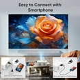 thumbnail image 3 of Faltopu Mini Bluetooth Projector with Tripod, 9500LM Full HD 1080P Portable Home Theater Projector ,Support 250"Display, 3 of 9