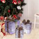 thumbnail image 3 of Gift Box Three-Piece Set Pile Ornaments Iron Gift Box Luminous Christma Supplies Scene Layout B, 3 of 5