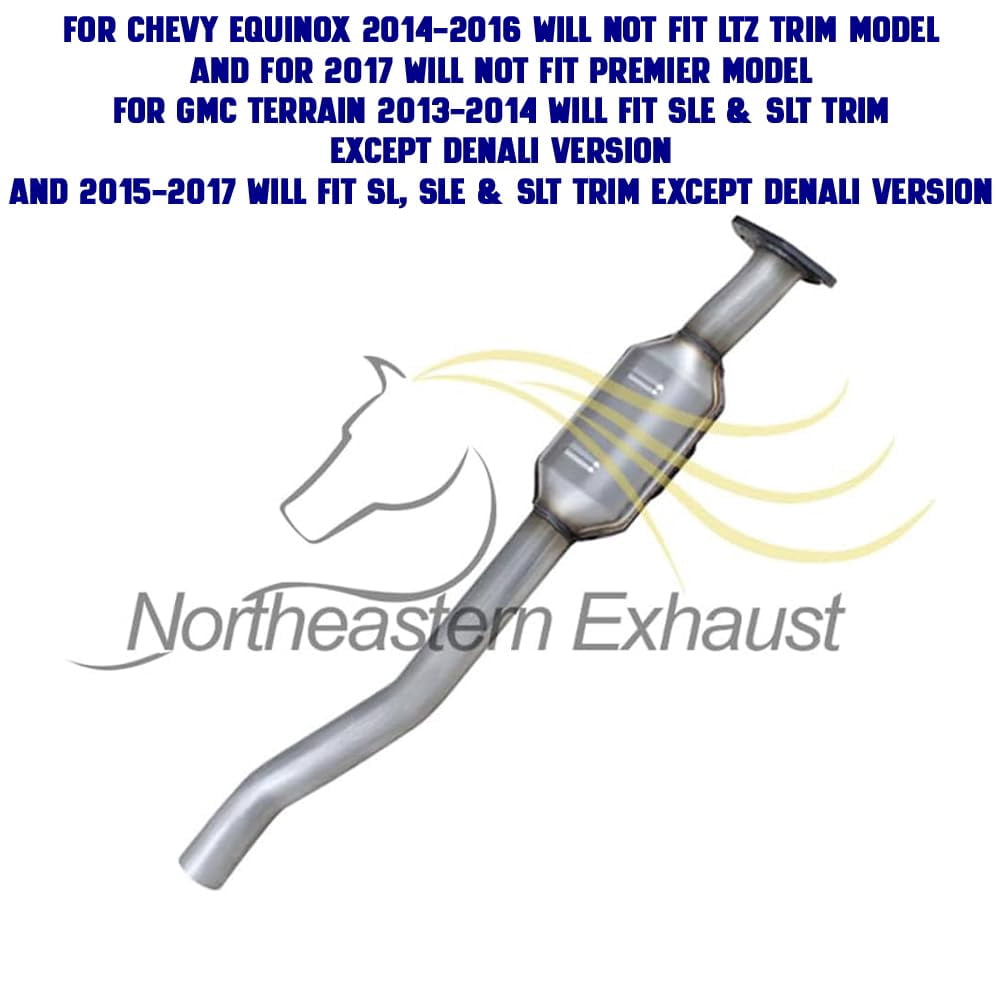Northeastern Exhaust Catalytic Converter, Intermediate Pipe & Muffler Fits 2010-2017 Chevy Equinox & GMC Terrain 2.4L - Direct Fit EPA-Approved | Stainless Steel