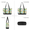thumbnail image 6 of FORMRS Canvas Laptop Tote Bag for Women with 15.6" Computer Compartments Shoulder Handbag, Retro Blue Floral, 6 of 7