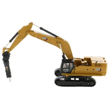 CAT Caterpillar 395 Next-Generation Hydraulic Excavator (General Purpose Version) Yellow with Additional Tools "High Line Series" 1/87 (HO) Diecast Model by Diecast Masters