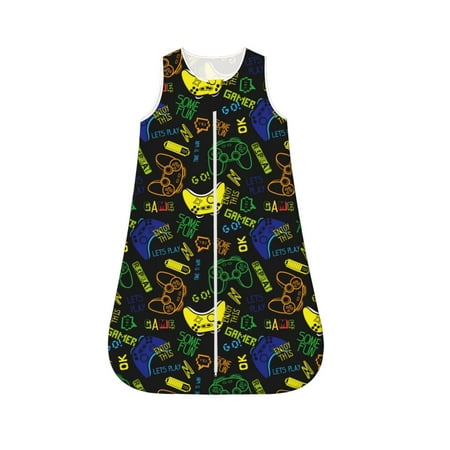 

Cauagu Game Play for Infant Wearable Blanket Unisex Girl Boy Swaddle Transition Sack - Newborn Essentials Sleep Clothes-Medium