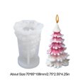 thumbnail image 4 of Molde de vela de Navidad Molde de silicona para velas navideñas, molde de jabón para velas 3D (árbol de Navidad con hoja de aguja S), 4 of 9