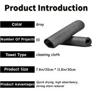 Thickened Magic Microfiber Cleaning Cloths, Lint Free Streak Free, 10 Pack.Ultra Absorbent Reusable Cloth for Car Kitchen Window Glass Screen, Scratch-Free & Washable