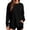 Black, variant on Women’s Crew Neck Sweatshirt Long Sleeve Pullover Casual Loose Fit Curved Hem Top,Sizes S-2XL