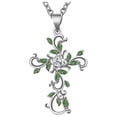 thumbnail image 1 of Collar Cruz Entrelazada EternalTwist03 1Pza Plata Dije 2x3.2cm Metal High Monaco, 1 of 5