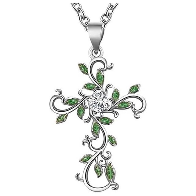 Collar Cruz Entrelazada EternalTwist03 1Pza Plata Dije 2x3.2cm Metal High Monaco