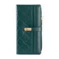 thumbnail image 3 of Dvkptbk Storage New Women's Long Lingge Wallet Zipper Snap Solid Color Wallet Card Bag Hand Bag Wallet Home Essentials, 3 of 5