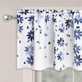 thumbnail image 4 of Alishomtll Valance Curtains Falling Flower Rod Pocket Light Filtering Window Drapes ,18"L x 52"W,Blue, 4 of 7