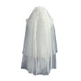 thumbnail image 1 of White Bridal Veil with Beadwork Design and Hair Comb for Wedding Ceremony and Special Occasion Bride Photography, 1 of 4