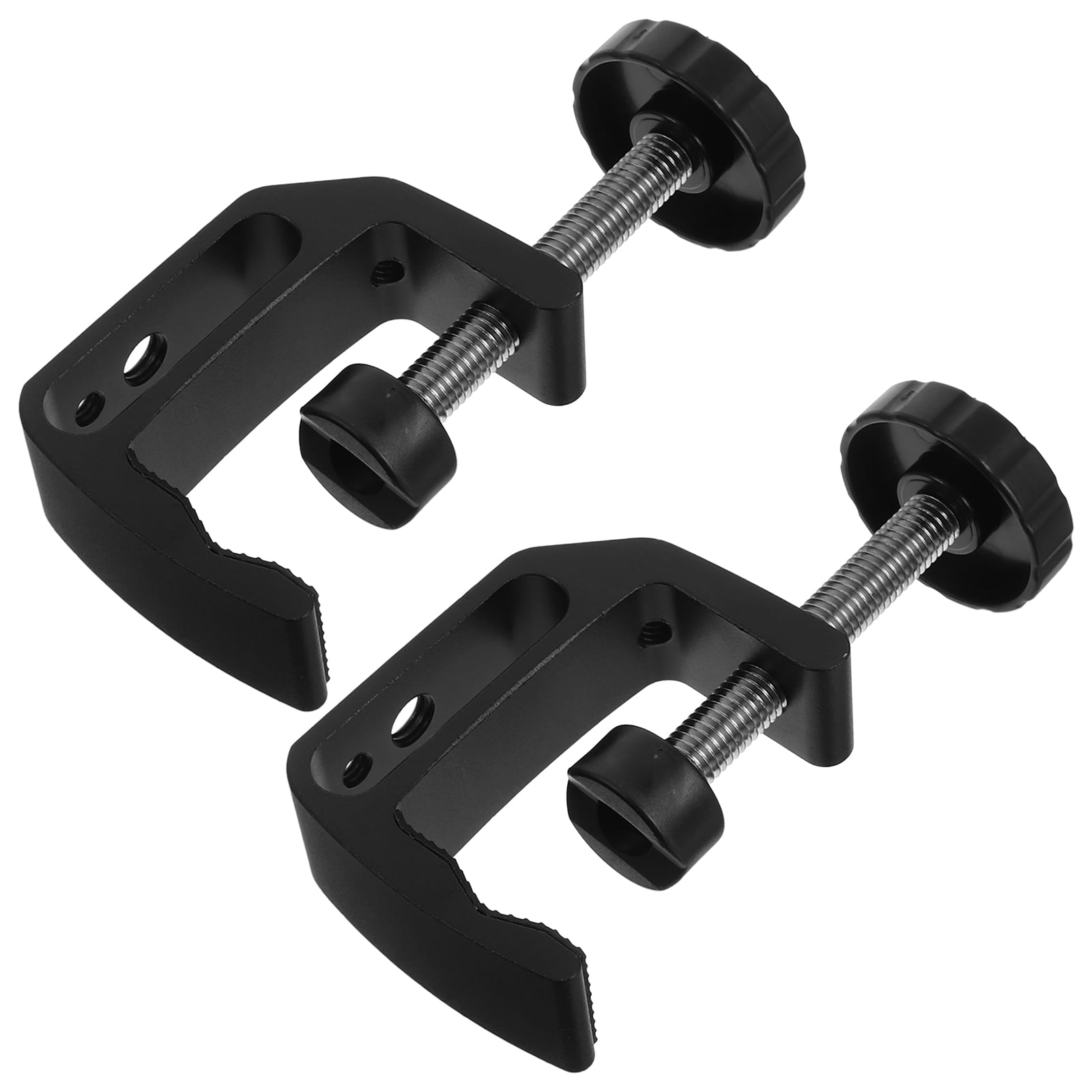 HEMOTON Black Heavy Duty C Clamps with Excellent Workmanship for Home Use Made of Aluminum 2Pcs