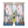thumbnail image 6 of Yayeee Window Curtains Set of 2 for Living Room Light Filtering 63"x42", Flowers and Leaves, 6 of 7