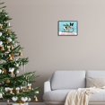 thumbnail image 3 of Dog Sledding Holiday Snowscape Scene Falling Snowflakes Animals & Insects Painting Framed Art Print Wall Art, 3 of 5