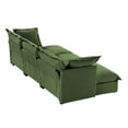 thumbnail image 5 of Gewnee Chenille Cream Deep Seat Oversized 3-Seat Sofa Couch With 3 Ottomans, Sleeper Sofa Bed Home Theater Sofa For Living Room, 5 of 22