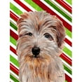 thumbnail image 1 of Norfolk Terrier Candy Cane Christmas Flag Garden Size, 1 of 1