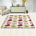 thumbnail image 2 of Dreamtimes Colorful Watercolor Valentine Non-Slip Area Rug 72"x48", Leopard Heart Soft Non Slip Washable Floor Mats for Indoor Front Porch,Living Room, Bedroom,Kitchen, 2 of 5