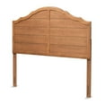 thumbnail image 2 of Clive Vintage Traditional Farmhouse Ash Walnut Finished Wood Queen Size Headboard, 2 of 8