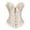 A18 Beige, variant on FASHOFT Corset Tops For Women Court Style Boned Front Buckles Waist Cincher Side Breast Support Overbust Casual Outerwear Body Shaper Corset Shapewear Silver L