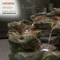 thumbnail image 6 of Alpine Corporation 3 Tier Rainforest Tabletop Fountain w/ LED Lights, 10 Inch Tall, 6 of 12