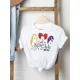 thumbnail image 1 of Disney-Camiseta estampada de manga corta para mujer, camiseta informal con dibujo de bruja, cara divertida y encantadora, 1 of 1