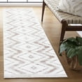 thumbnail image 2 of SAFAVIEH Alamo Stamen Geometric Runner Rug, Ivory/Taupe, 2'2" x 8', 2 of 8