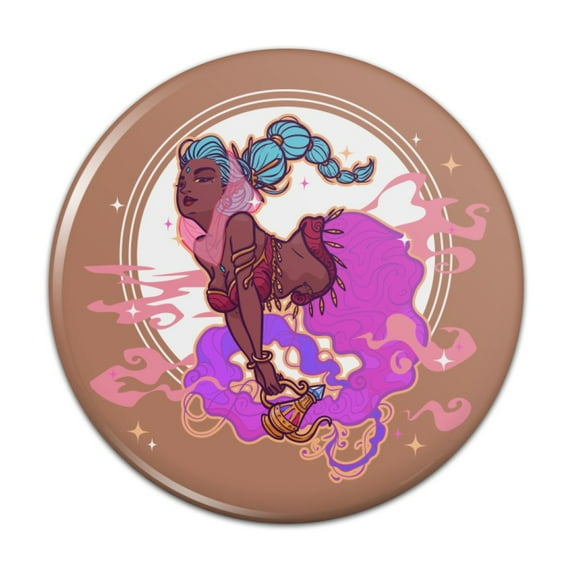 Sexy Jinn Djinn Genie Woman With Lamp Kitchen Refrigerator Locker Button Magnet