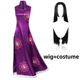thumbnail image 3 of Disfraz de Cosplay de Boa Hancock de Anime, Señores de la guerra del Imperio del Mar, vestido Chi-pao con estampado morado, traje sexy para carnaval y Halloween para mujer, 3 of 5