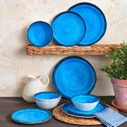 12-Pc. Rustic Melamine Dinnerware Set - Green