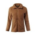 thumbnail image 1 of A2Y Women's Soft Sherpa Front Zipper Side Pockets Jackets Deep Camel M, 1 of 3