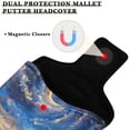 thumbnail image 3 of Haosy Flower Sea Starry Sky Golf Mallet Putter Cover Strong Magnetic Leather Golf Club Headcover Closure, 3 of 7