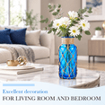 Set Of 2 Glflower Vase With Boho Rope Cobalt Blue - Walmart.com