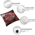 thumbnail image 6 of Throw Pillow Covers  Black White and Red Roses Pillow Covers Soft Cozy Pillowcase Farmhouse Decorative Square Cushion Cases for Couch Sofa Bed Living Room Home Decor, 6 of 7