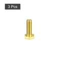 thumbnail image 3 of Unique Bargains Brass Hex Bolts, M10x30mm 3 Pack Fully Thread Grade 4.8 Machine Screws, 3 of 4