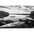 thumbnail image 2 of Nagler, Monte 18x13 Gold Ornate Wood Framed with Double Matting Museum Art Print Titled - Four Boats at Sunset, 2 of 4