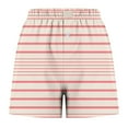 thumbnail image 4 of UTSJKR Women's Pajama Shorts Striped Shorts Shorts Lounge Shorts Sleep Shorts Button Fly Shorts Drawstring Elastic Waist Shorts with Pockets Pink S, 4 of 5