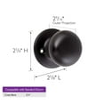 thumbnail image 5 of Design House Cambridge Interior Non-Turning One-Sided Dummy Door Knob, Matte Black, 5 of 13
