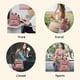 thumbnail image 4 of Mochila ROOSALANCE para mujer pequeña de piel rosa, 4 of 8