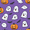 Halloween Ghosts Purple, variant on FORMRS Mini Backpack Purse for Women Quilted Travel Daypack Casual Shoulder Bag, Warm Autumn Day