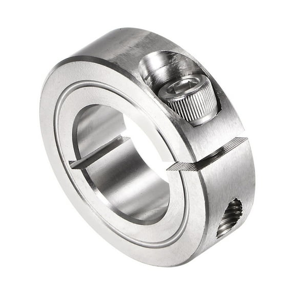 Single Split Clamp-On Shaft Collar 7/8" Bore One-Piece Clamping Collar, 1-5/8" OD, 1/2" Width, Stainless Steel