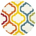 thumbnail image 5 of SAFAVIEH Eirann Geometric Quatrefoil Kids Shag Area Rug, Ivory/Multi, 4' x 6', 5 of 10