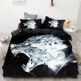 thumbnail image 1 of 3PCS Wolf Tiger Lion Animal Pattern Bedding Sets Home Bedclothes Super King Cover Pillowcase Comforter Polyester Bedding Set, 1 of 6