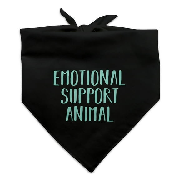 Emotional Support Animal Dog Pet Bandana - Black