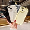 thumbnail image 6 of Compatible with iPhone 13 Cute Kawaii Curly Cream Frame Shape Soft Silicone Shockproof Protective Phone Case Cover for Women Girls Yellow, 6 of 16