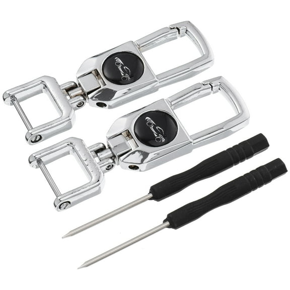 Raindrops 2 Pcs Chain Keychains Zinc Alloy Driver Gift for Car Fans Lovers