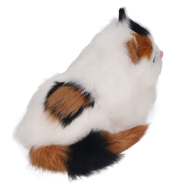 Juguete De Gato De Simulación, Ojos Coloridos Que Se Abren Simulación Adorable Gato De Peluche Suave Expresión Encantadora Cabello Artificial Toque Suave Para Niños Para