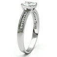 thumbnail image 4 of TS081 - Rhodium 925 Sterling Silver Ring with AAA Grade CZ  in Clear, 4 of 5