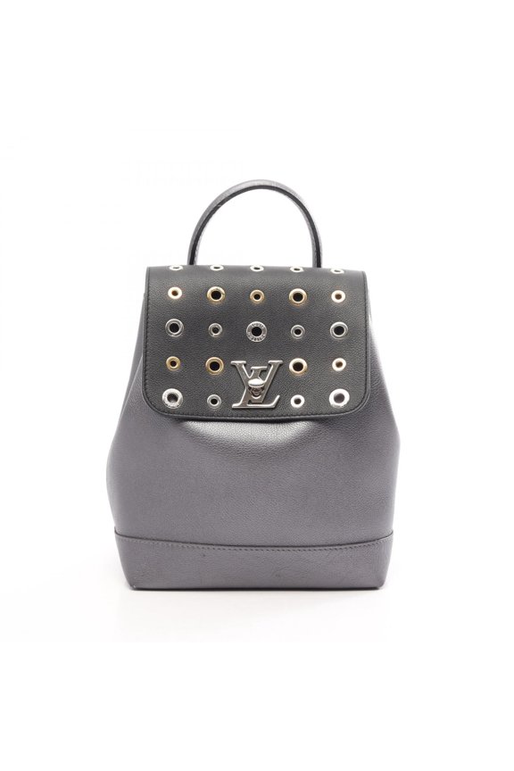 Pre-Owned Louis Vuitton Lockme Backpack/Handbag, Leather, Women's, Gray, M42868